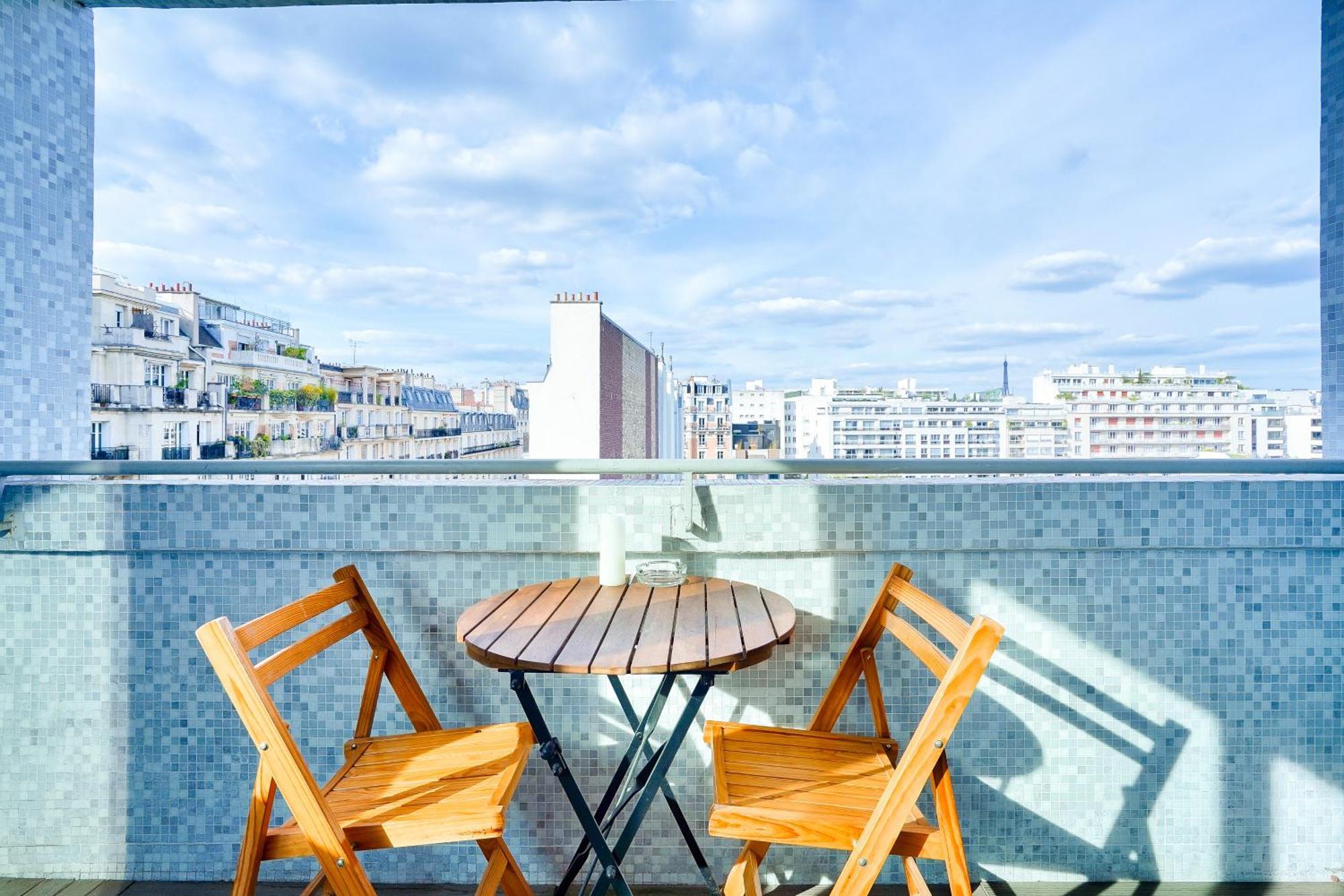 Terrasse - Vue Tour Eiffel Apartment Paris